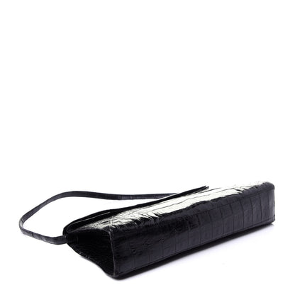 Nancy Gonzalez Crocodile Envelope Shoulder Bag Black 4 of 9