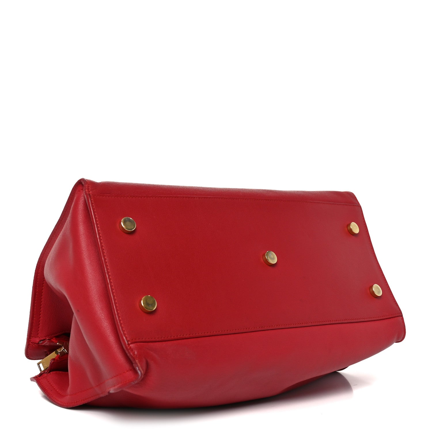 Saint Laurent Calfskin Small Monogram Cabas Lipstick Red 4 of 10