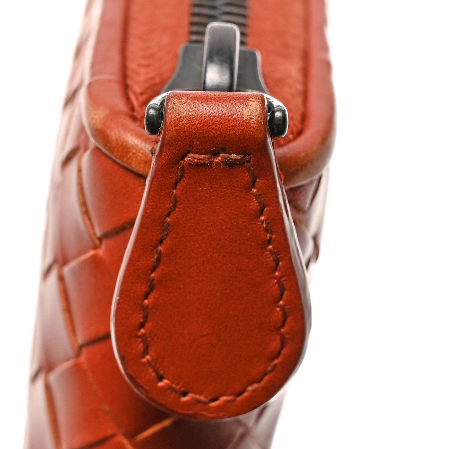 Bottega Veneta Nappa Intrecciato Zip Around Wallet Rust 11 of 11