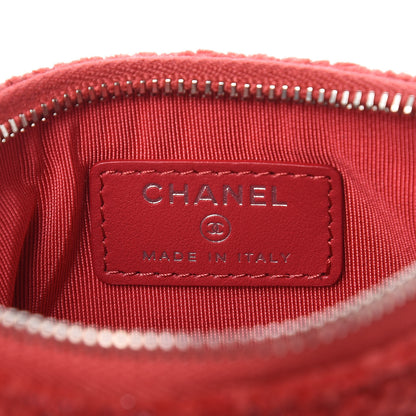 Chanel Lurex Boucle Deauville Cosmetic Pouch Red 6 of 8