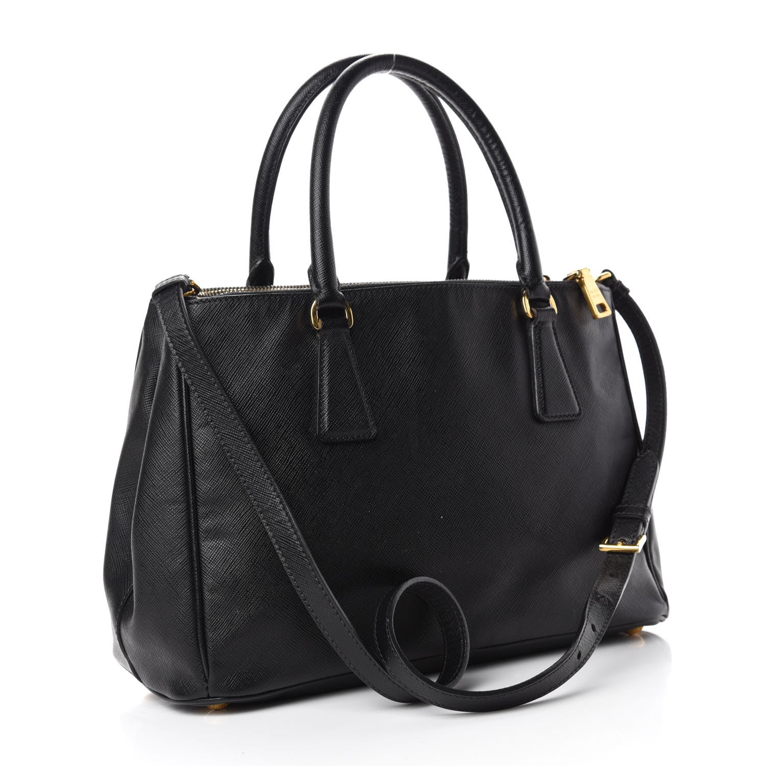 Prada Saffiano Small Galleria Double Zip Tote Black 3 of 11