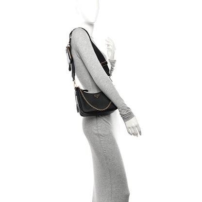 Prada Saffiano Lux Re-Edition 2005 Shoulder Bag Black 2 of 11