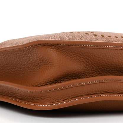 Hermes Taurillon Clemence Evelyne III PM Gold 10 of 11