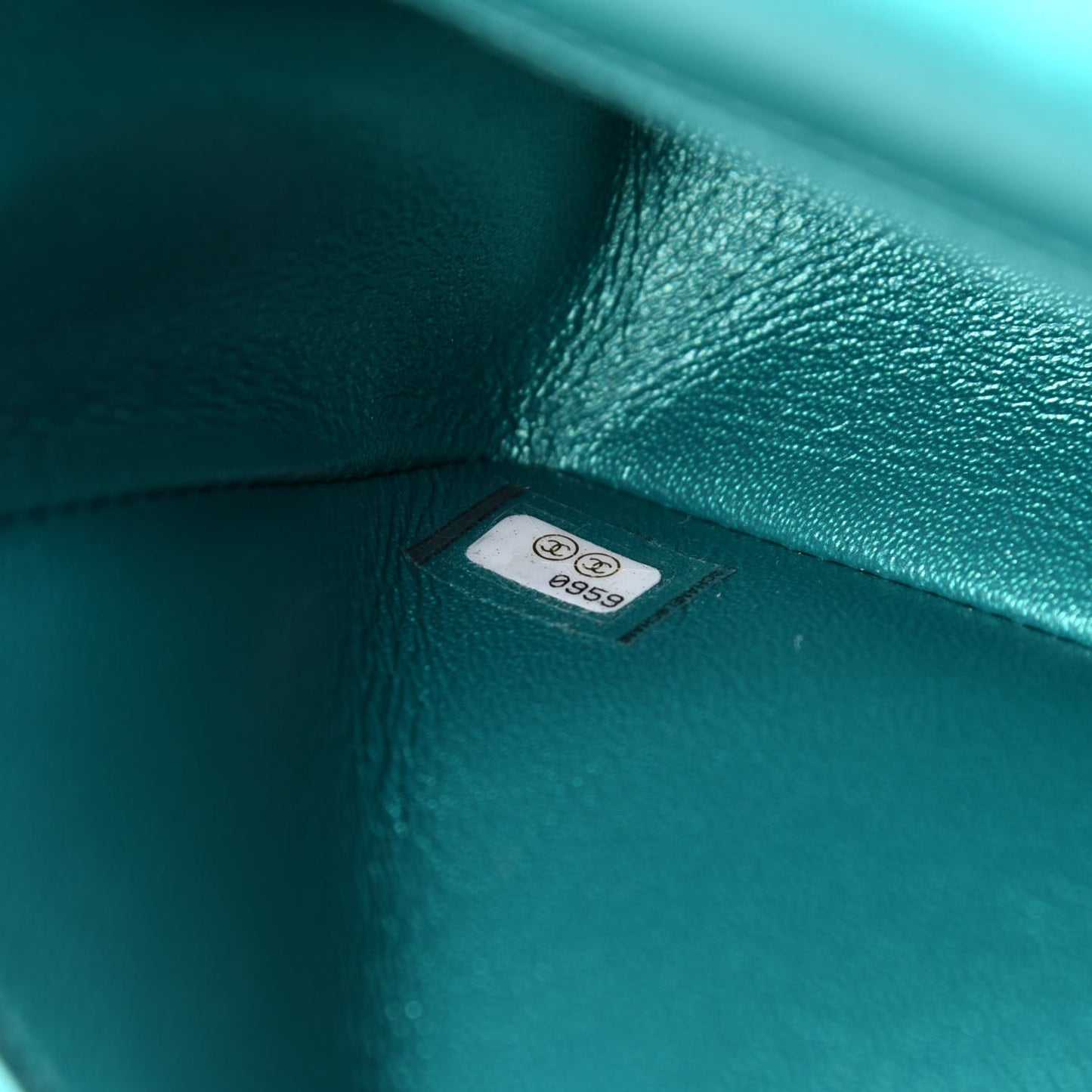 Metallic Sheepskin Quilted 2.55 Reissue Mini Flap Green