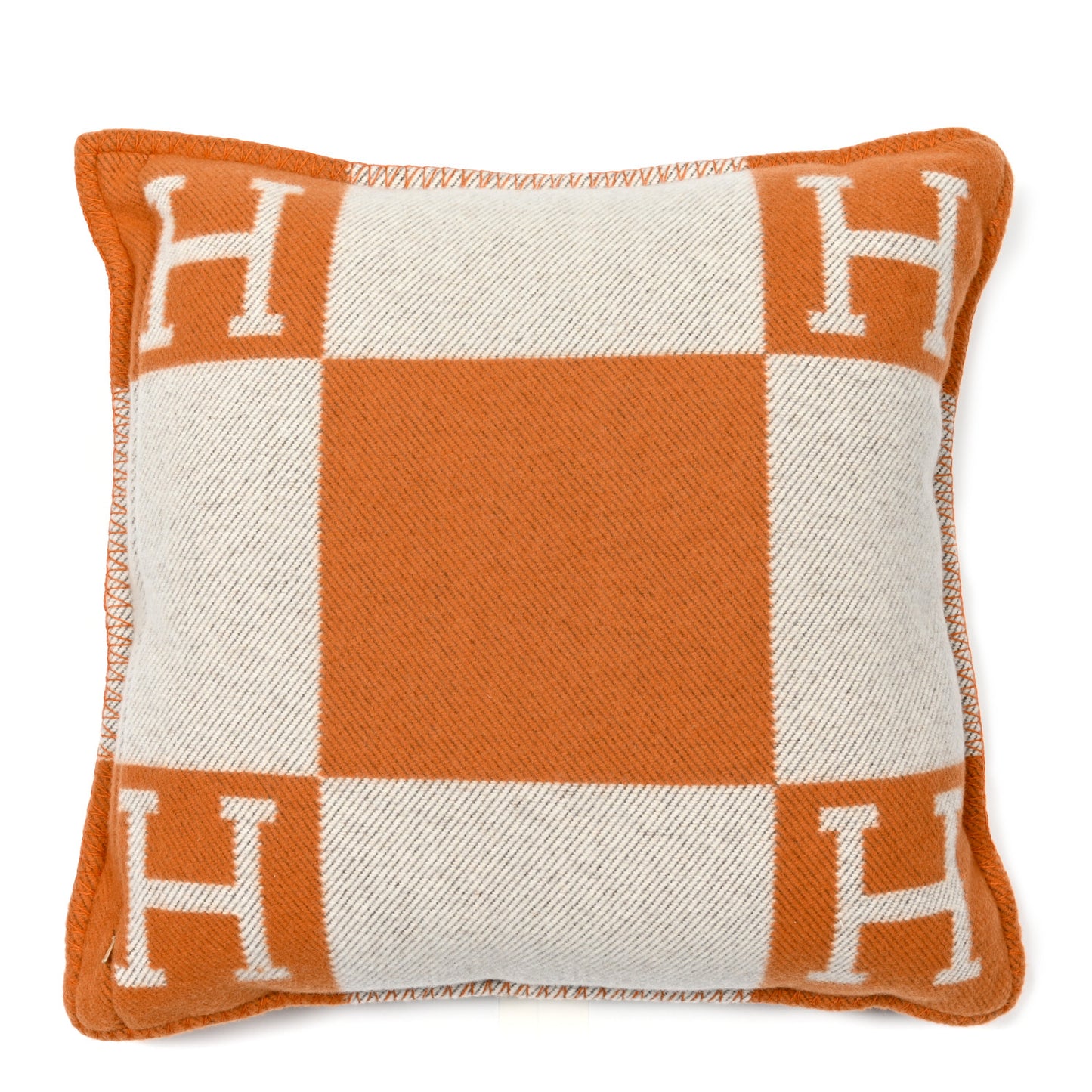 Wool Cashmere Avalon Pillow PM Ecru Potiron