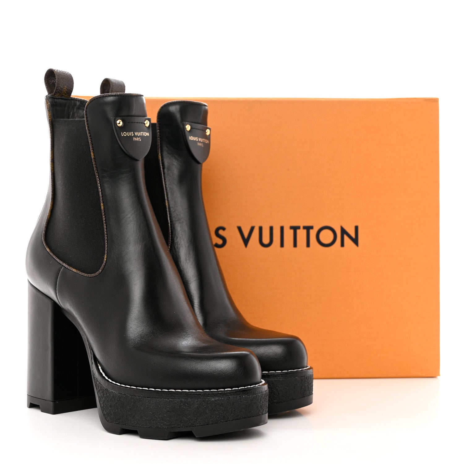 Louis Vuitton LV BEAUBOURG ANKLE BOOT 36.5 Black 10 of 10