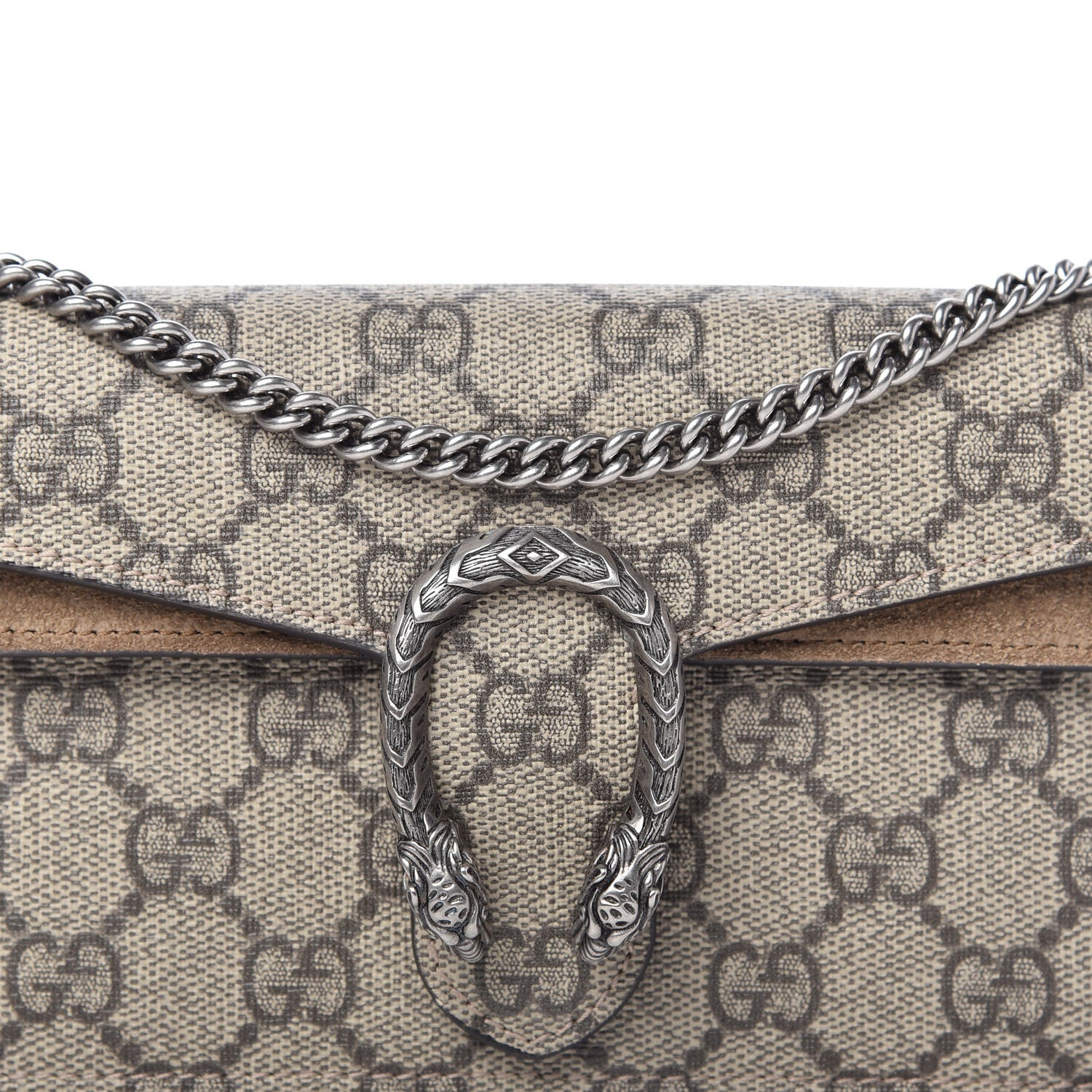 Gucci GG Supreme Monogram Super Mini Dionysus Shoulder Bag Taupe 9 of 10