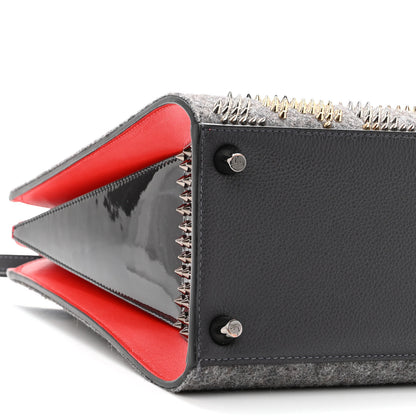 Christian Louboutin Wool Calfskin Spikes Medium Camouflage Paloma Gray 8 of 9