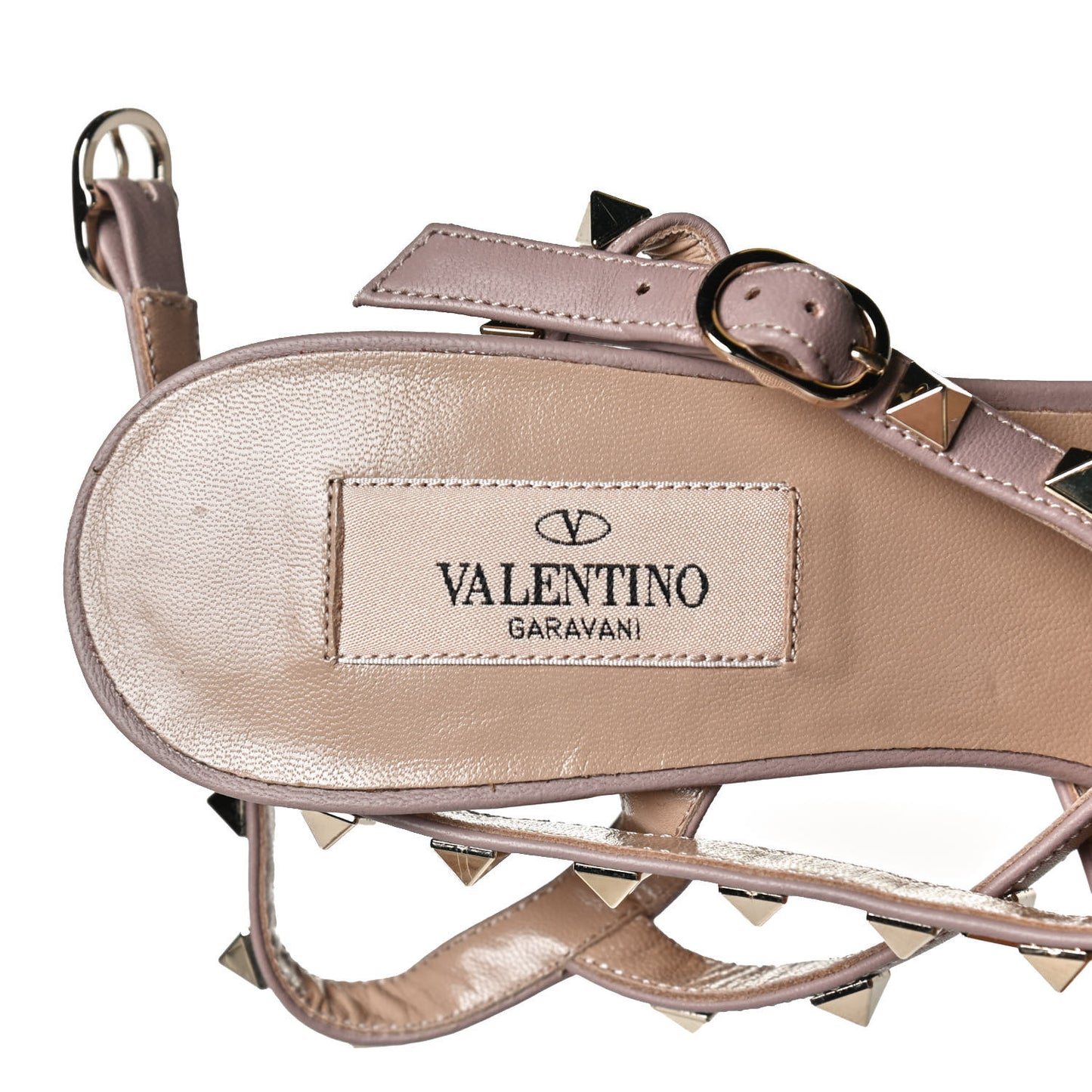 Patent Nappa Rockstud Ankle Strap 65mm Pumps 37.5 Fuxia Poudre