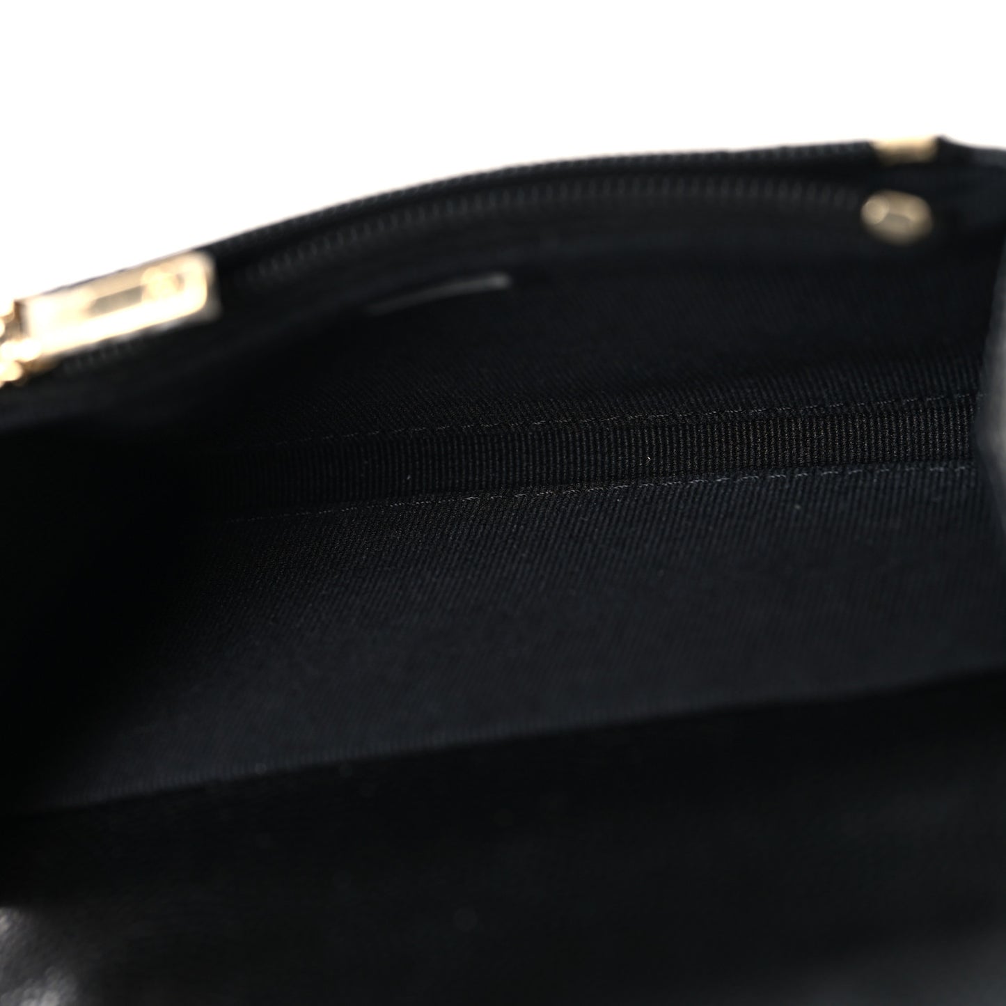 Caviar Quilted CC Glitter Flap Card Holder Black Black