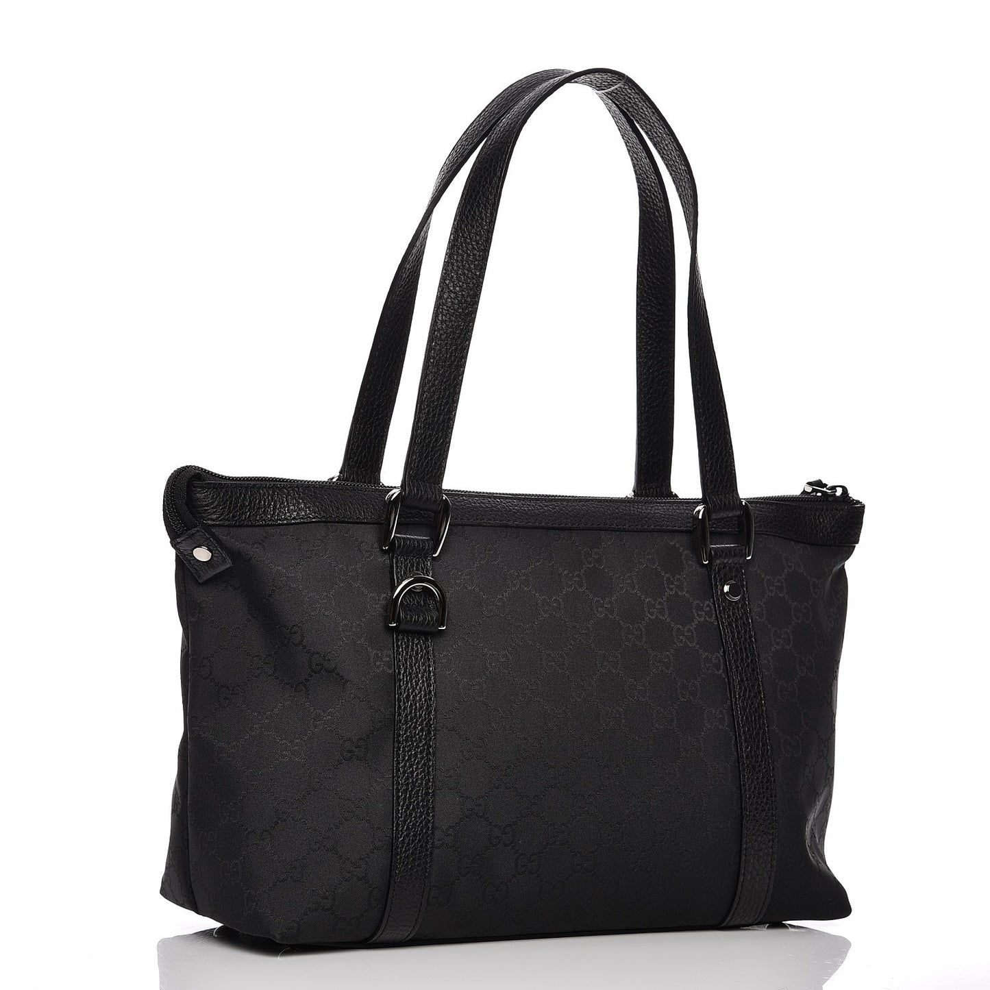 Nylon Monogram Medium Abbey Tote Black