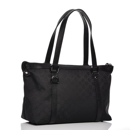 Gucci Nylon Monogram Medium Abbey Tote Black 3 of 11