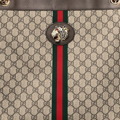 Gucci GG Supreme Monogram Large Rajah Chain Tote Beige New Acero 9 of 11