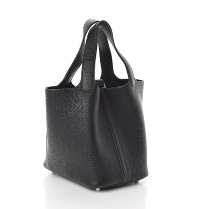Hermes Taurillon Clemence Picotin Lock 18 PM Black 3 of 10