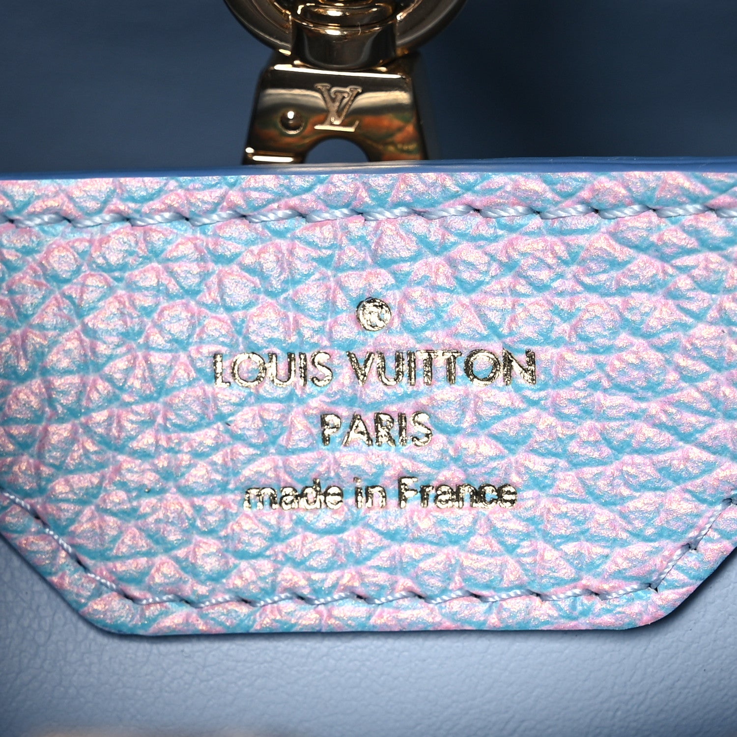 Louis Vuitton Taurillon Summer Stardust Capucines BB Lilas Purple 7 of 12