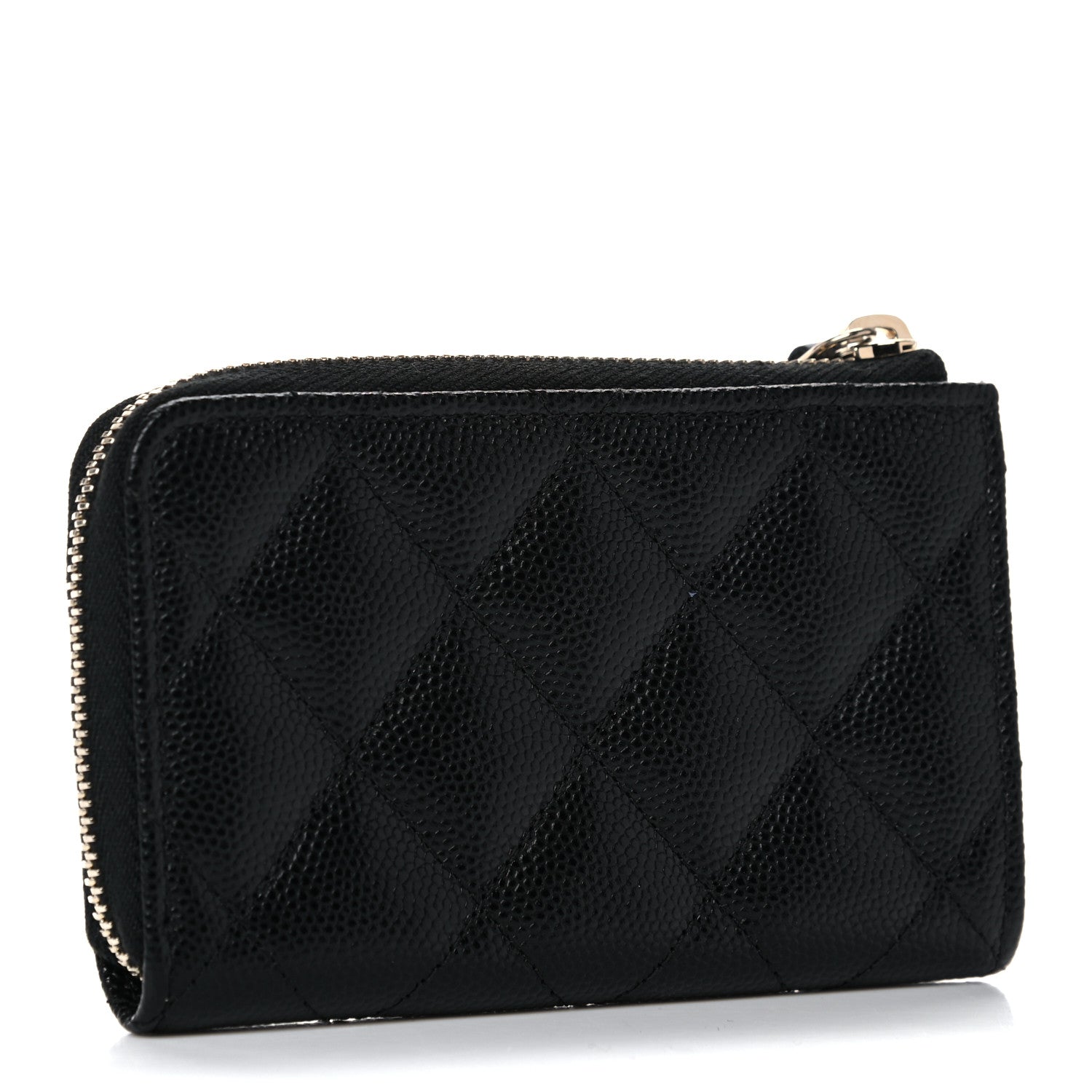 Chanel Caviar Quilted Zipped Key Holder Case Black 3 of 10