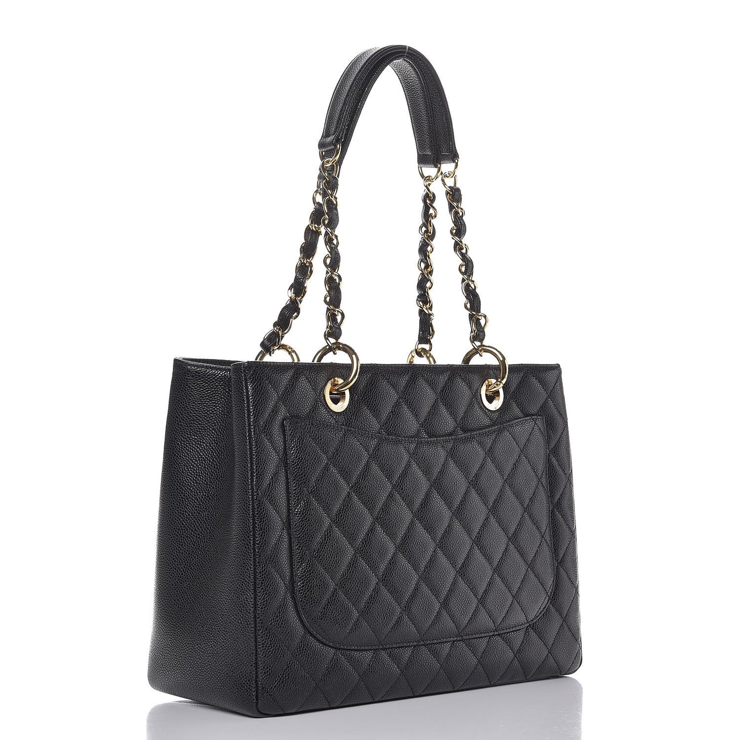 Caviar Quilted Grand Shopping Tote GST Black