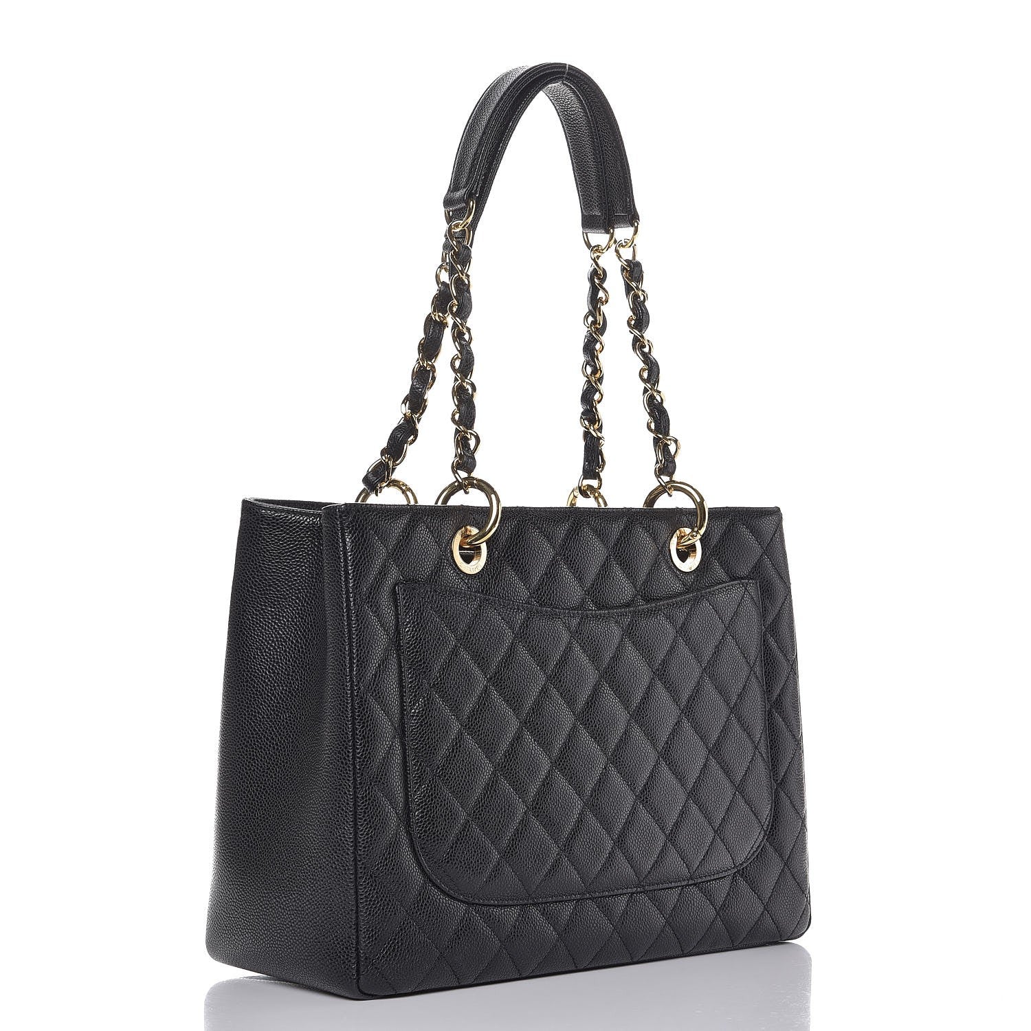 Chanel Caviar Quilted Grand Shopping Tote GST Black 3 of 9