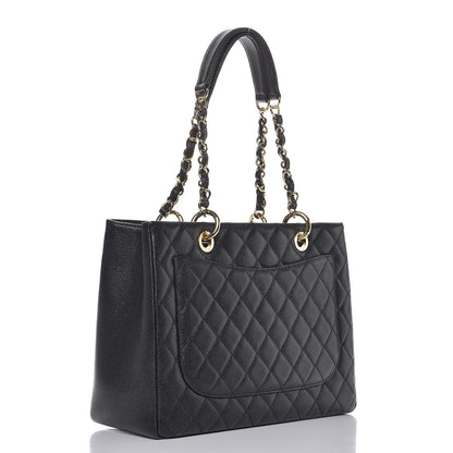 Chanel Caviar Quilted Grand Shopping Tote GST Black 3 of 9