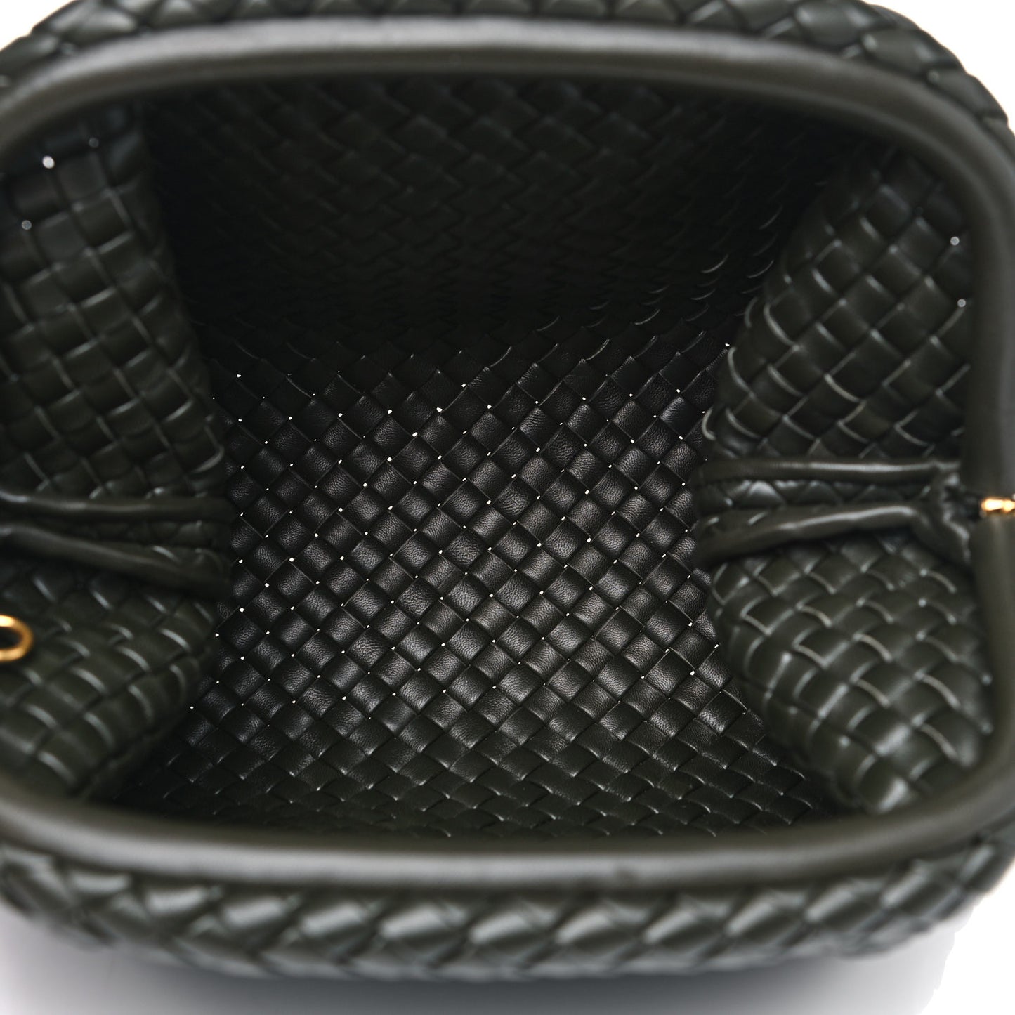 Nappa Intrecciato Padded Clutch Green