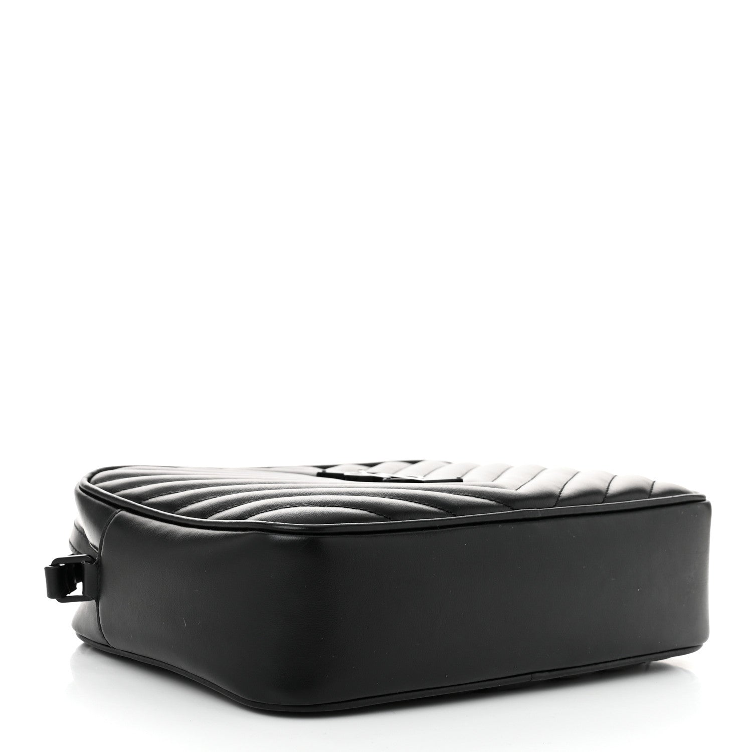 Saint Laurent Calfskin Matelasse Monogram Monochrome Lou Camera Bag Black 4 of 13