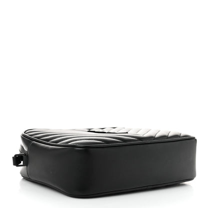 Saint Laurent Calfskin Matelasse Monogram Monochrome Lou Camera Bag Black 4 of 13