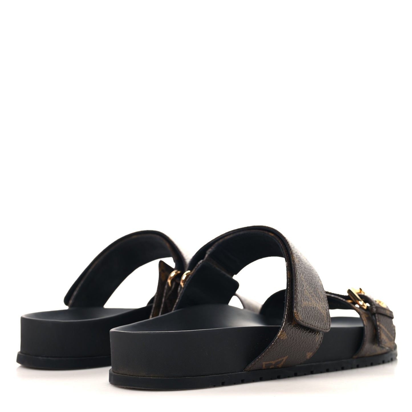 Monogram Bom Dia Mule Sandals 38.5 Black