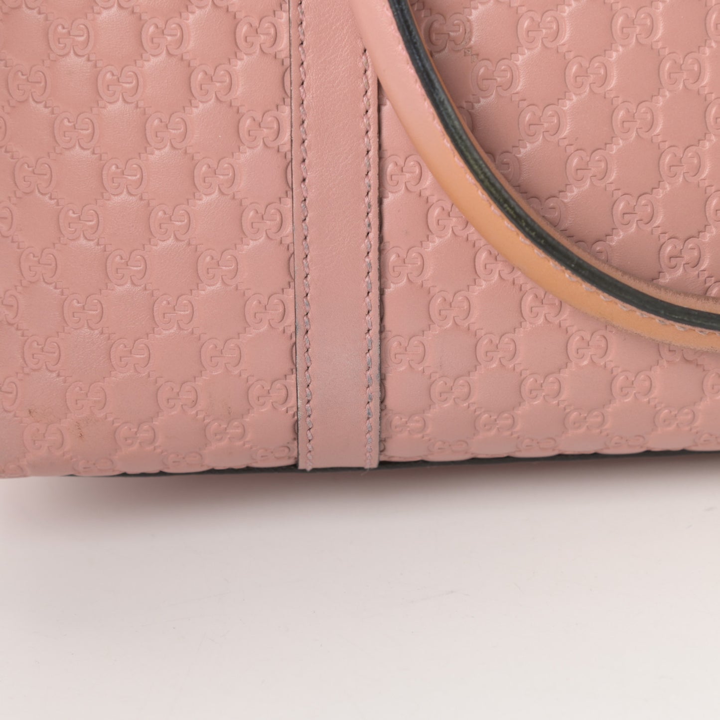 Soft Microguccissima Small Zippered Satchel Soft Pink