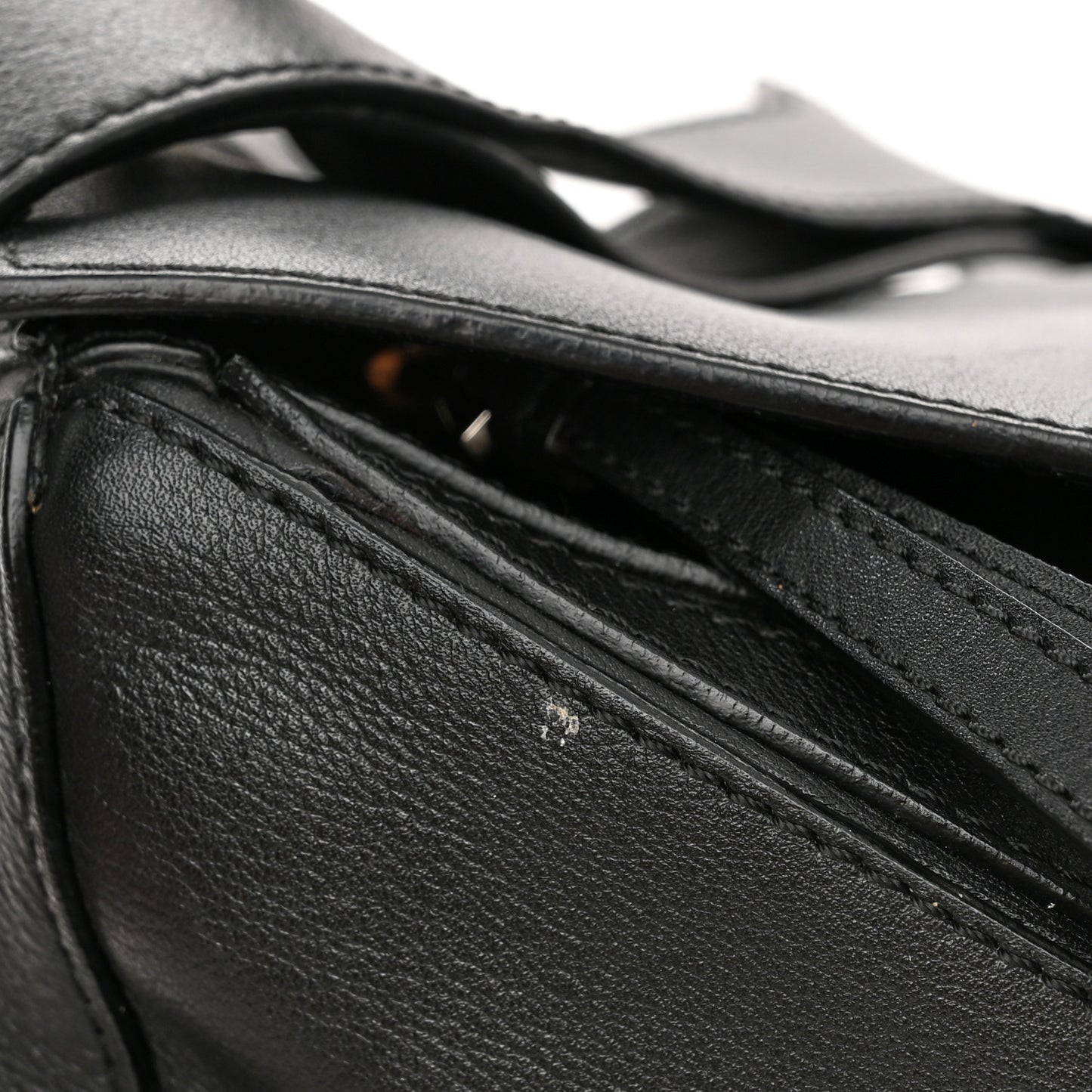 Calfskin Large Puzzle Bag Black