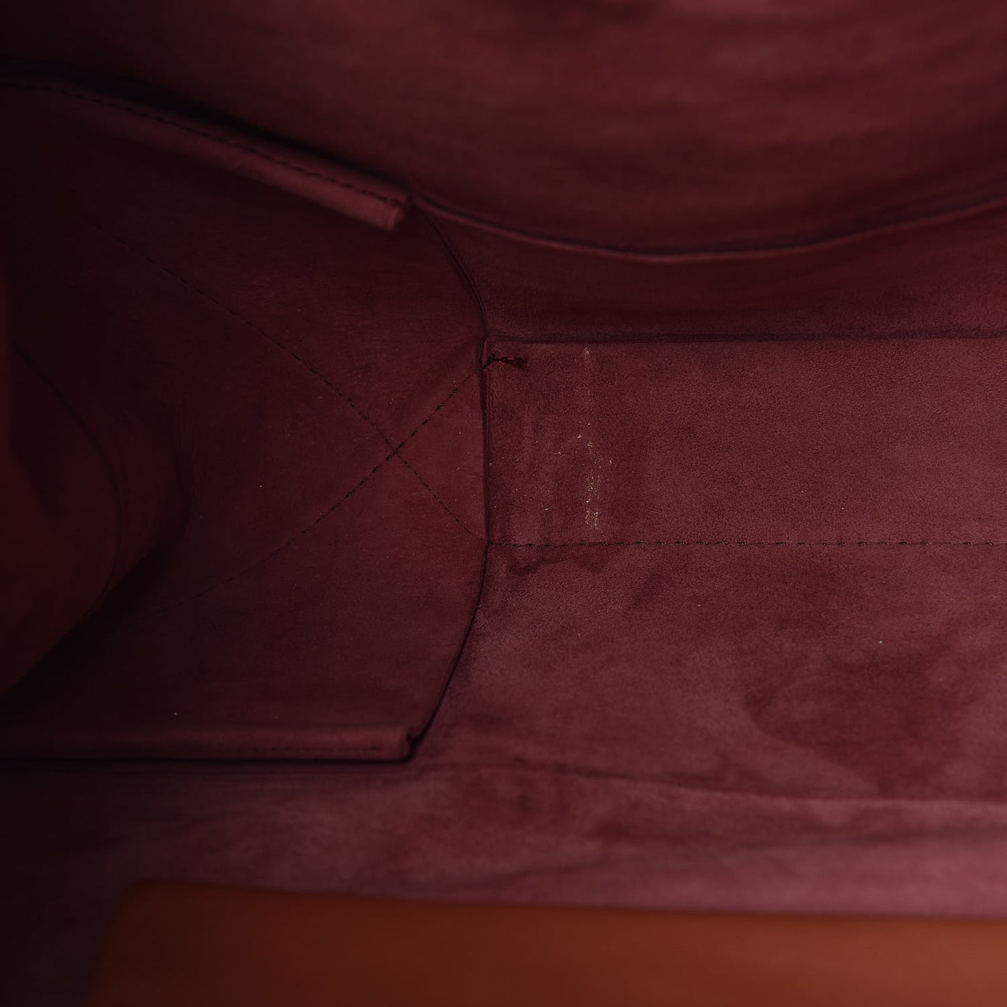 Lambskin Horizontal Bi-Color Cabas Peach Rust