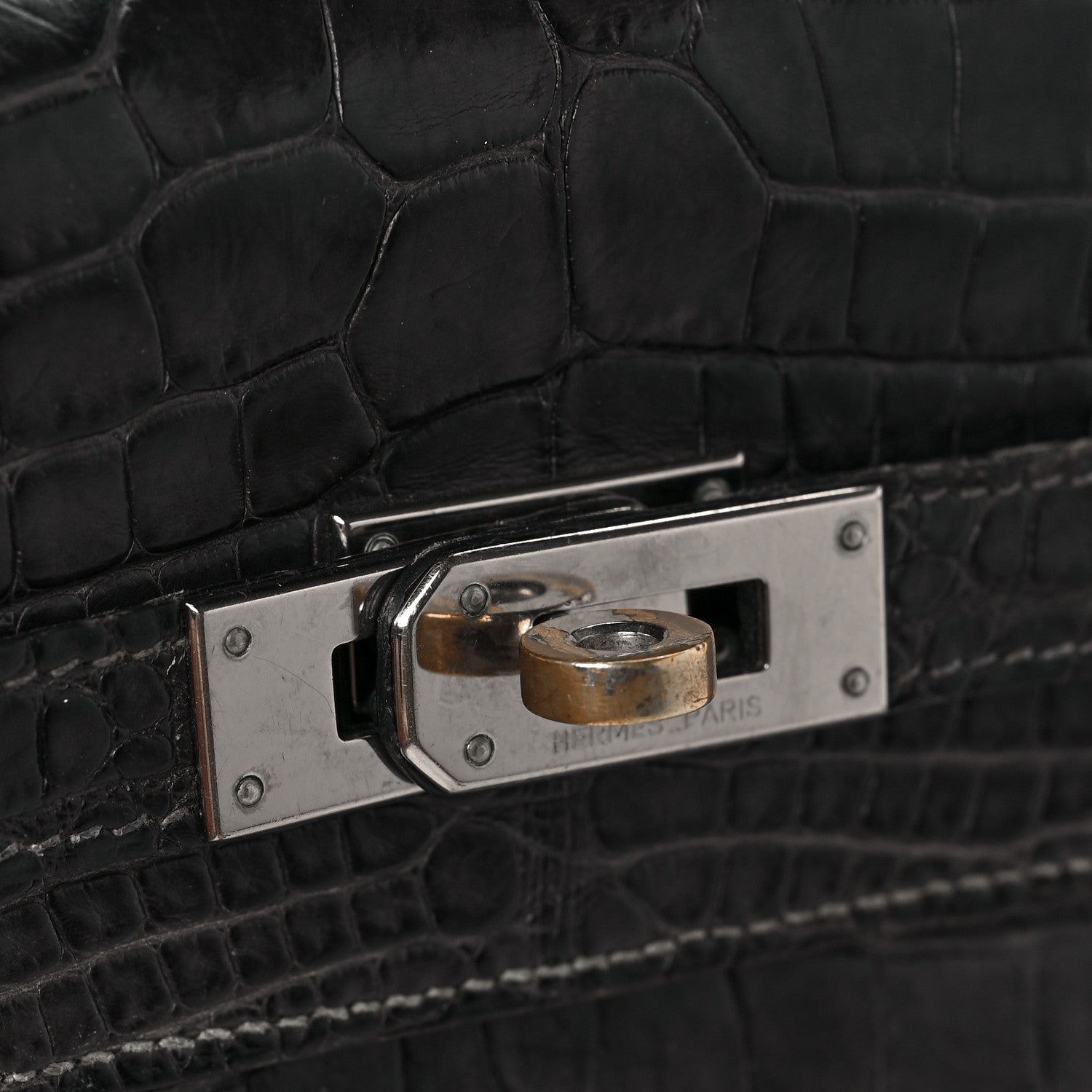 Hermes Matte Alligator Kelly Longue Wallet Graphite 14 of 16