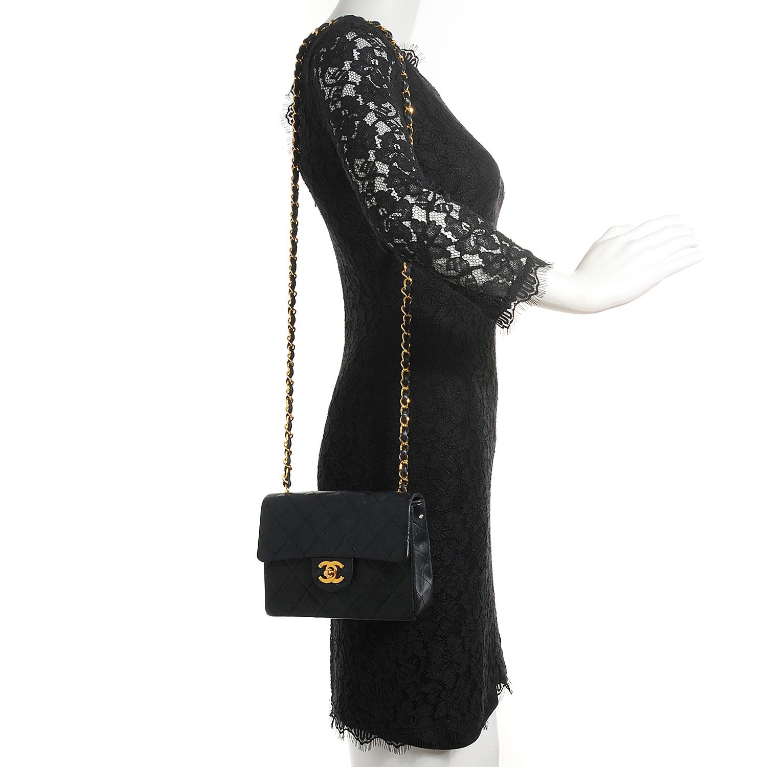 Chanel Lambskin Quilted Mini Square Flap Black 2 of 10