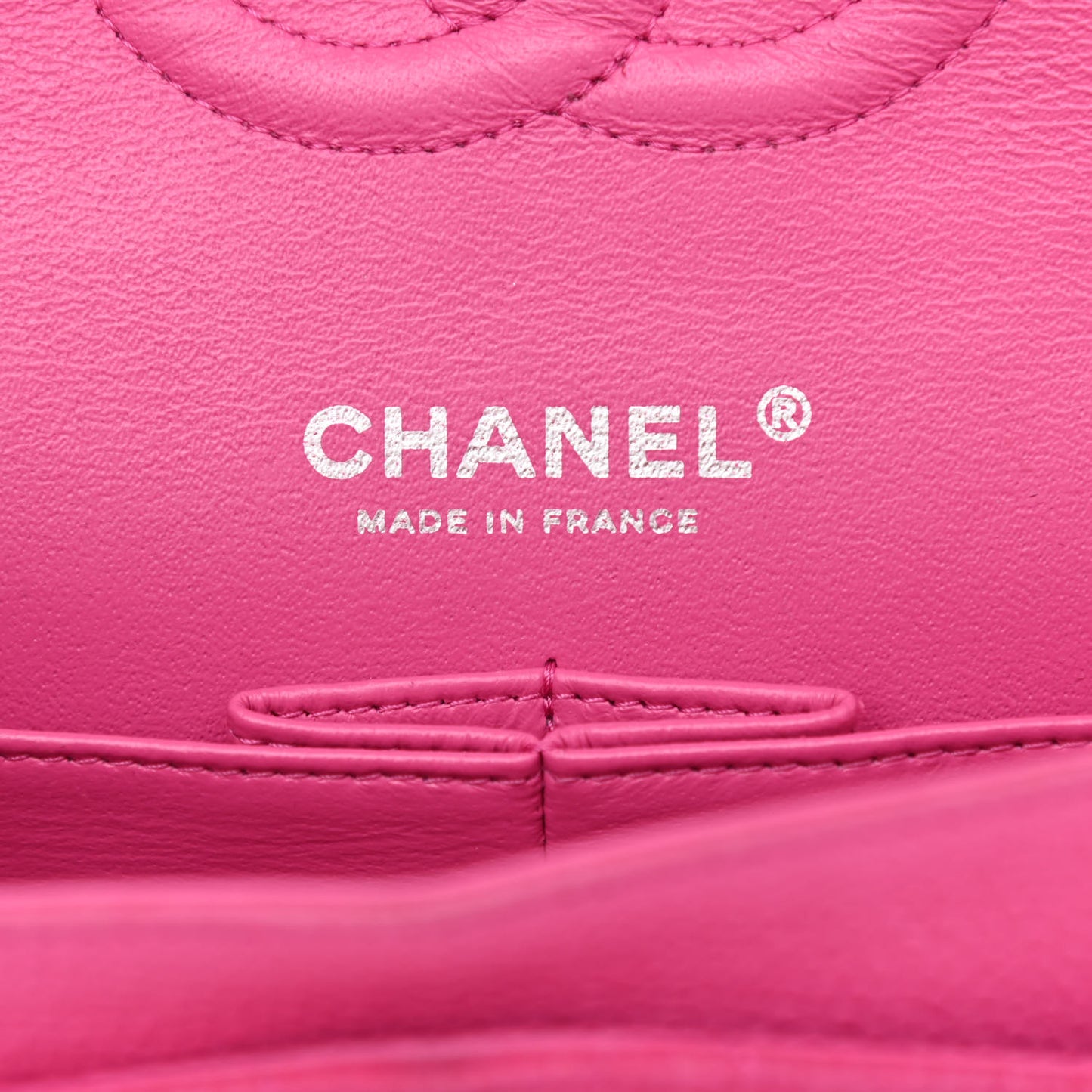 Iridescent Caviar Quilted Medium Double Flap Pink