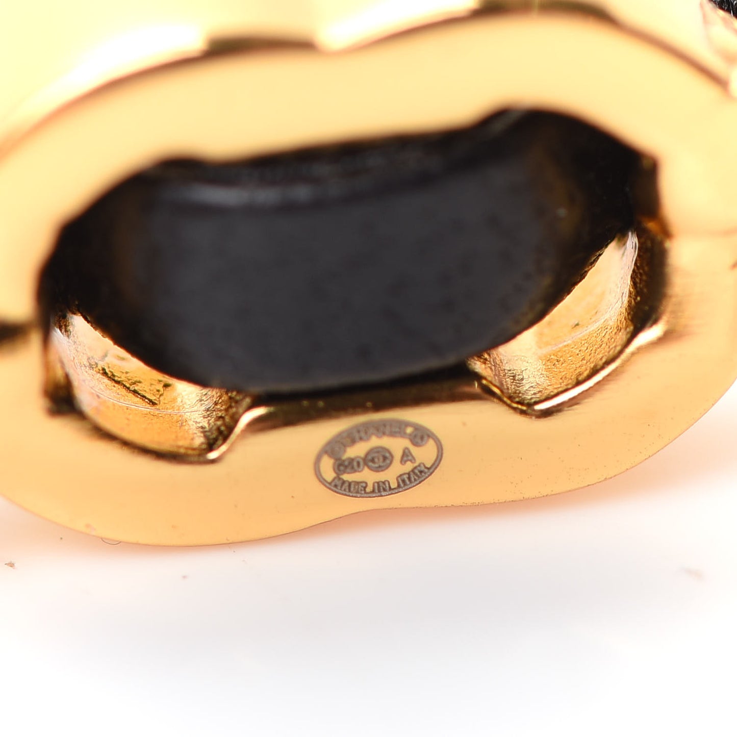 Lambskin More Is More Cuff Bracelet Black Gold