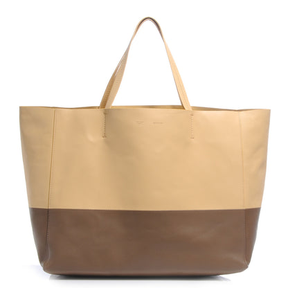 Celine Lambskin Horizontal Bi-Color Cabas Butter 1 of 8