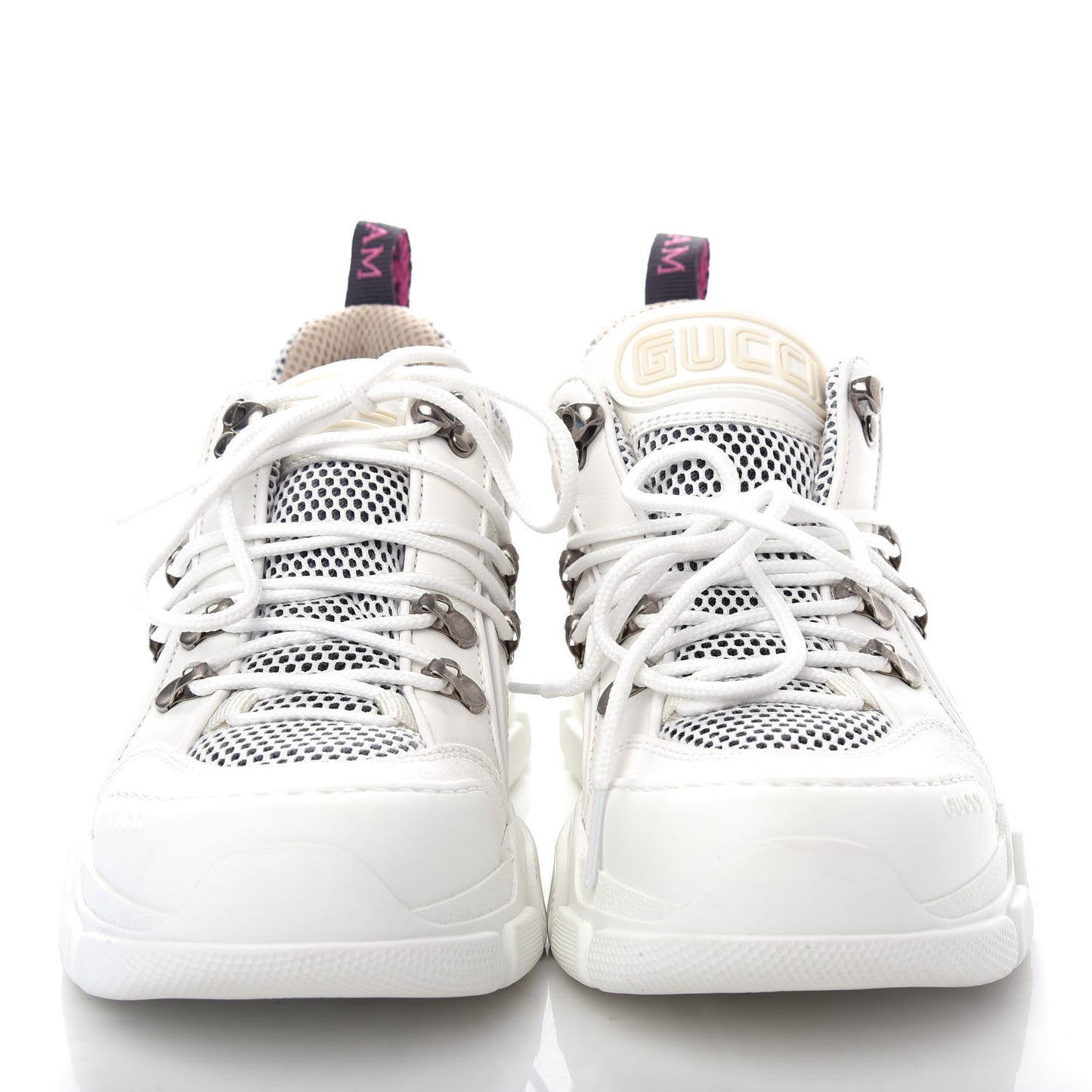 X SEGA Mesh Calfskin Suede Womens Flashtrek Sneakers 37.5 Great White