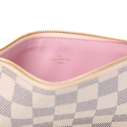 Louis Vuitton Damier Azur Felicie Chain Wallet Zippered Insert Rose Ballerine 5 of 5
