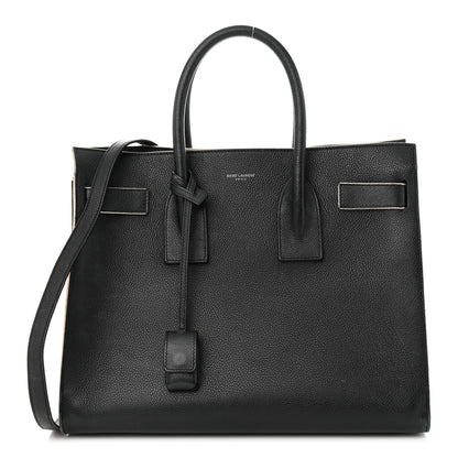 Saint Laurent Calfskin Small Sac De Jour Black White 1 of 13