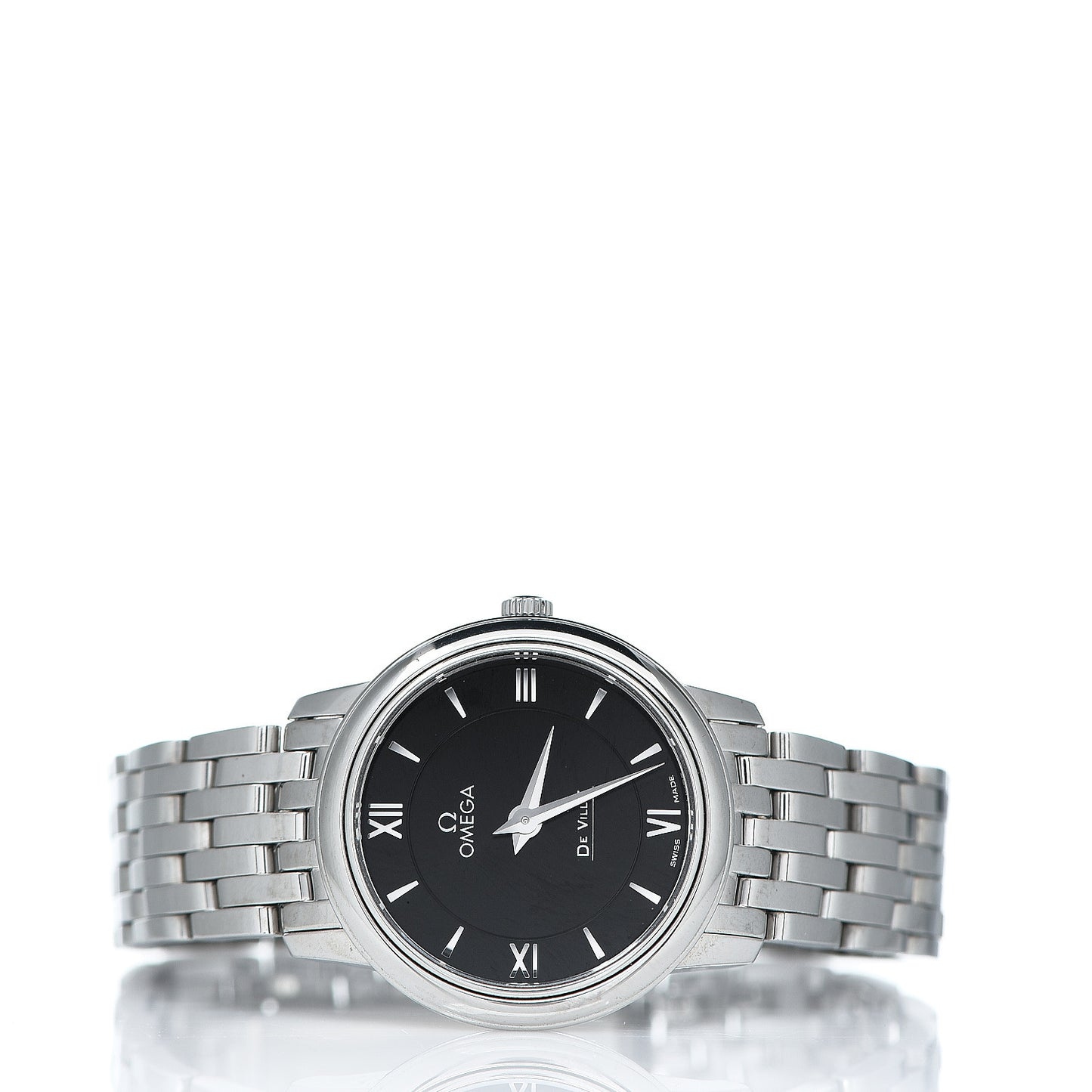 Stainless Steel 27mm De Ville Quartz Watch Black 424.10.27.60.01.001