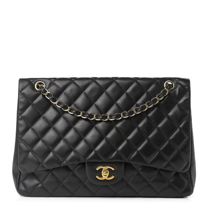 Chanel Lambskin Quilted Maxi Single Flap Black 1 of 10