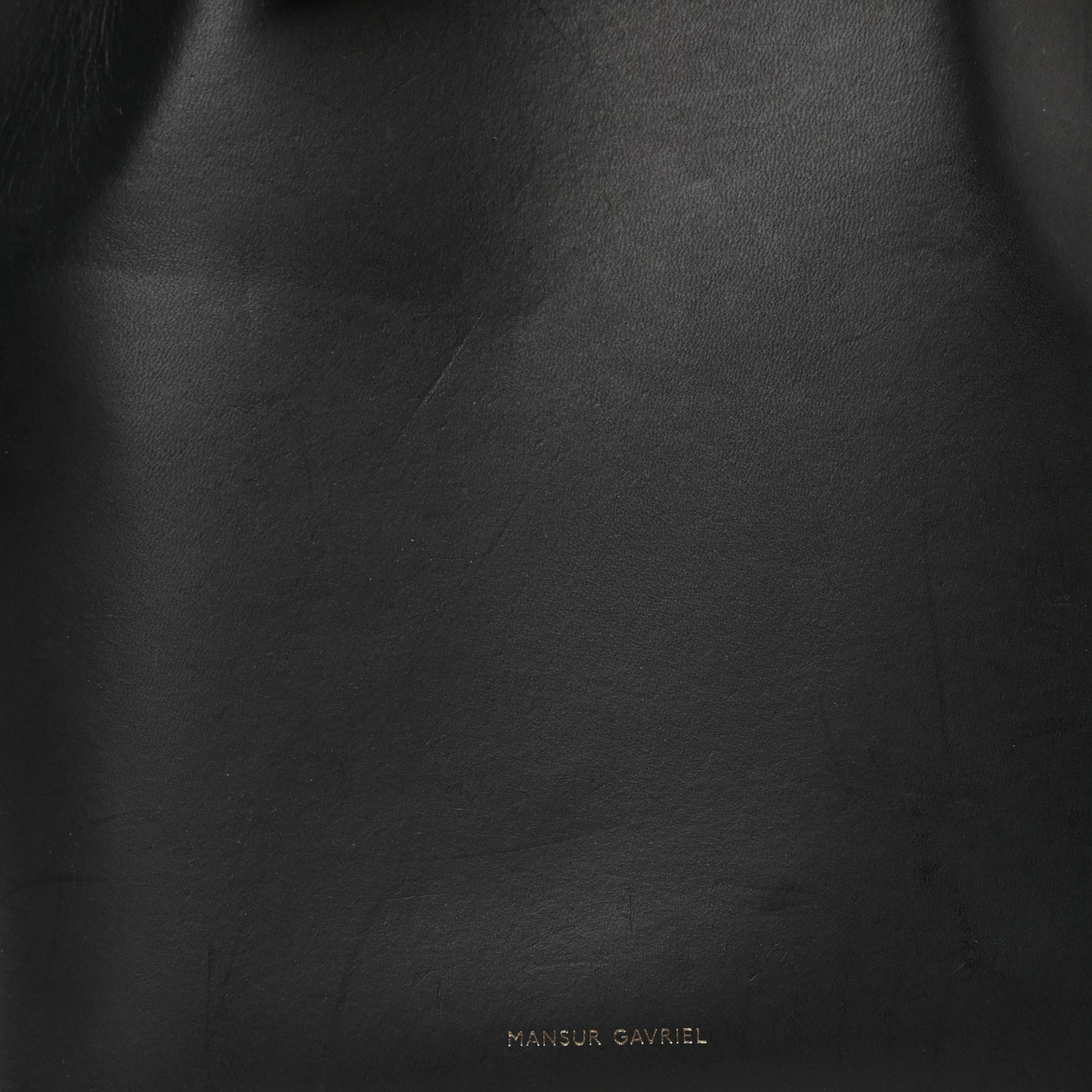 Vegetable Tanned Calfskin Mini Bucket Bag Black Oro