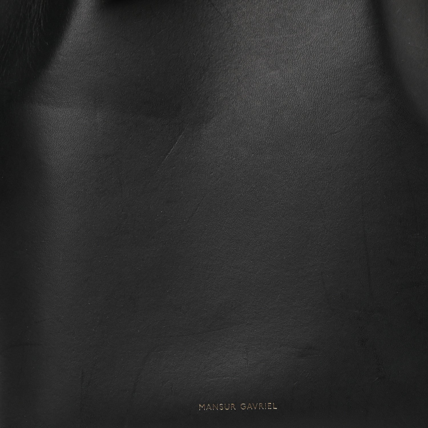 Mansur Gavriel Vegetable Tanned Calfskin Mini Bucket Bag Black Oro 10 of 14