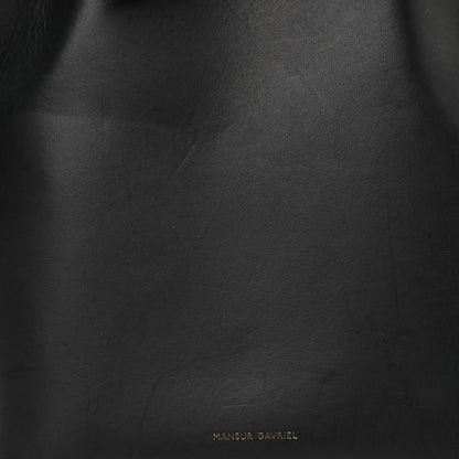 Mansur Gavriel Vegetable Tanned Calfskin Mini Bucket Bag Black Oro 10 of 14