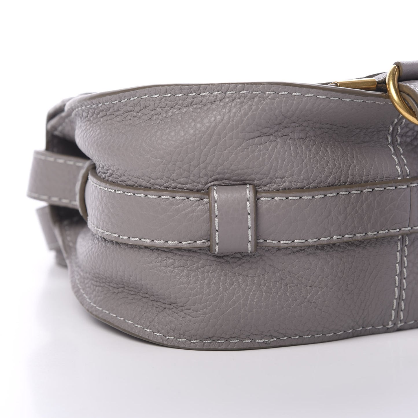 Calfskin Mini Marcie Round Crossbody Bag Cashmere Grey