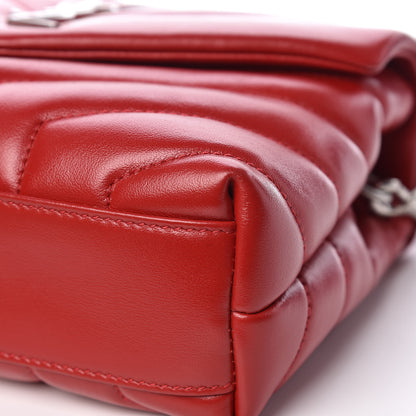 Saint Laurent Calfskin Y Quilted Monogram Toy Loulou Crossbody Bag Red 9 of 14