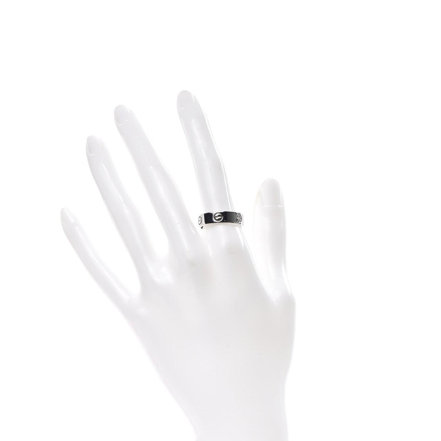 18K White Gold 5.5mm LOVE Ring 57 8