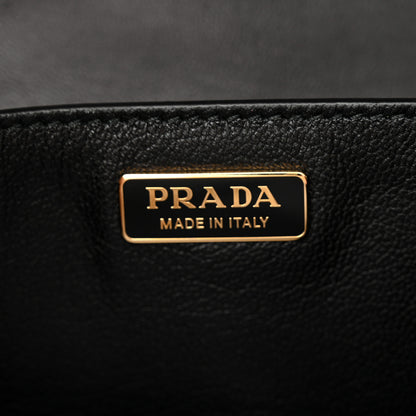 Prada City Calf Saffiano Cahier Bag Talco Black 6 of 12