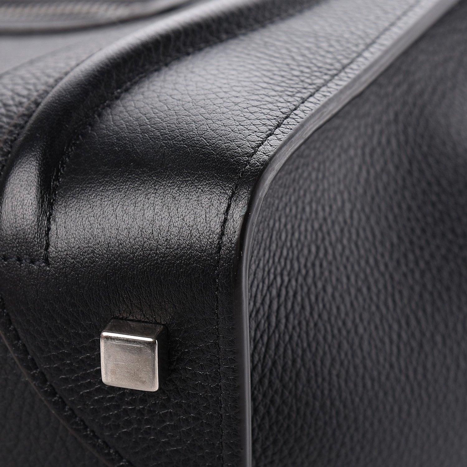 Celine Drummed Calfskin Mini Luggage Black 11 of 11