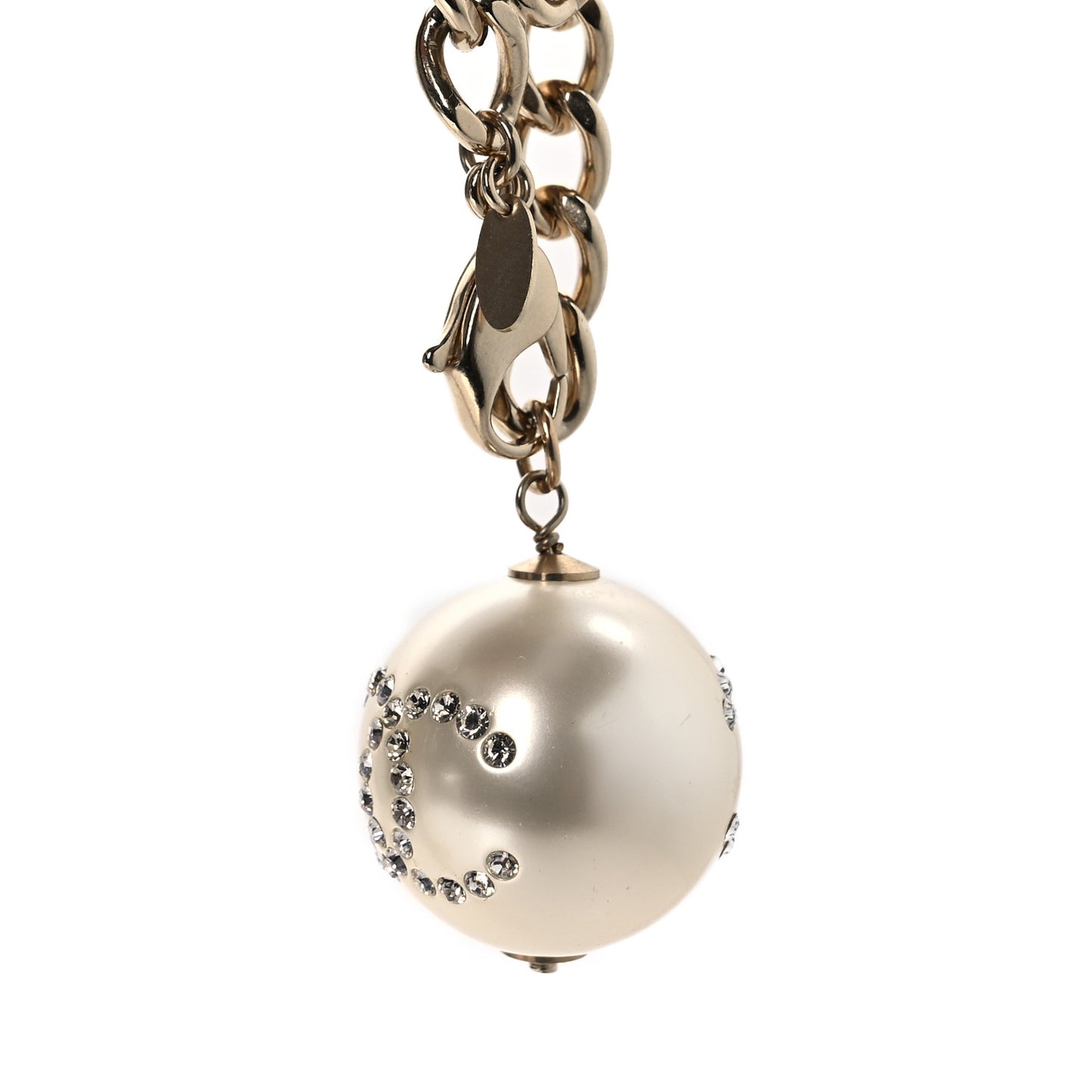 Pearl CC Chain Belt Gold
