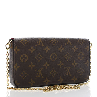 Louis Vuitton Monogram Pochette Felicie Chain Wallet Fuchsia 3 of 10